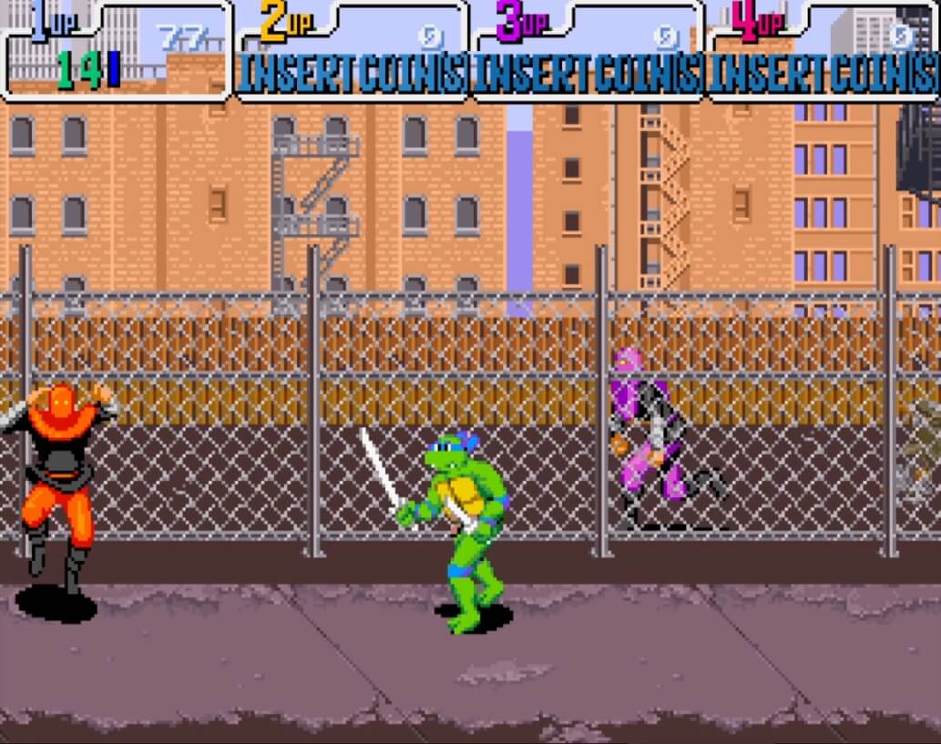 Teenage Mutant Ninja Turtles Turtles in Time - геймплей игры Arcade